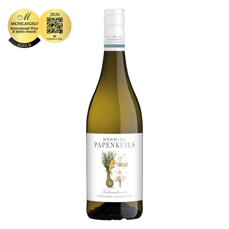 Merwida Wines, Papenkuils Kukumakranka Chardonnay, best unwooded Chardonnay, value-for-money wine, best unwooded white wine wine, food wines, Michelangelo Awards 2026