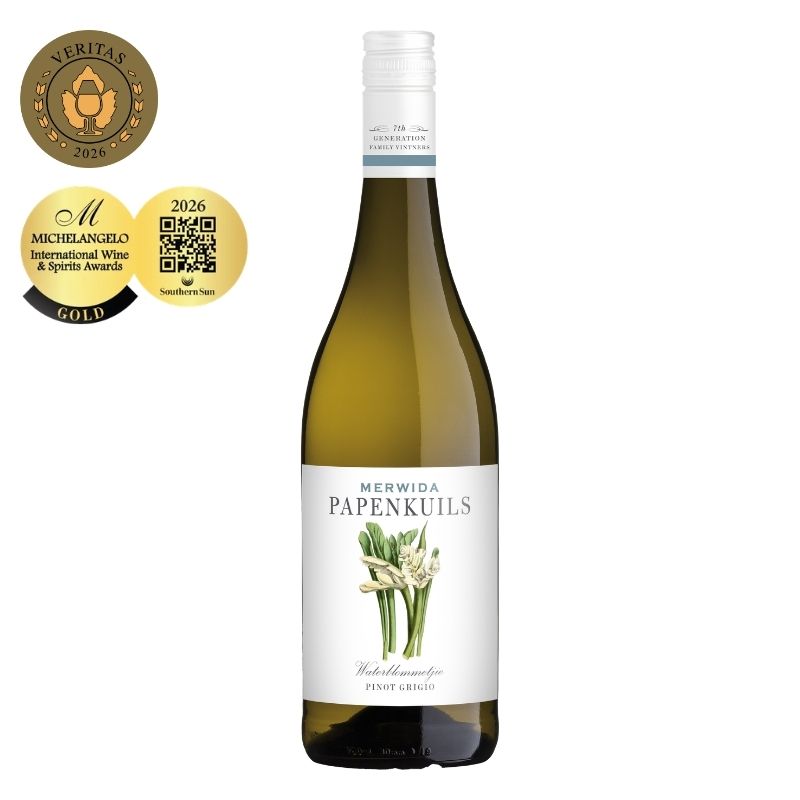 Merwida Wines, Papenkuils Pinot Grigio, best Pinot Grigio, Veritas Double Gold 2025, value-for-money wine, best white wine, food wines, Michelangelo Awards 2026, Veritas Awards 2026